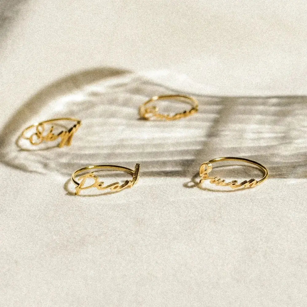 Customized 2 Name Rings
