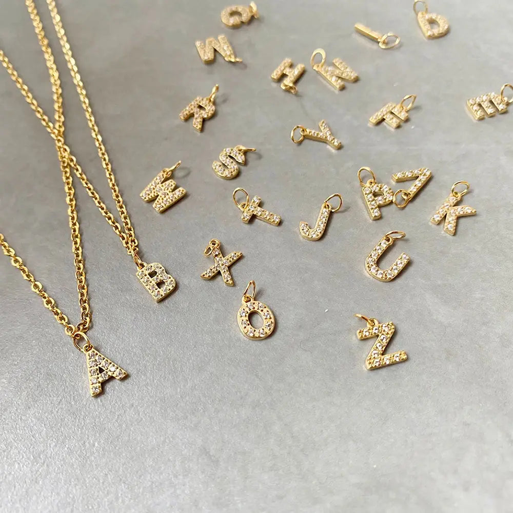 Diamond Alphabet Pendant