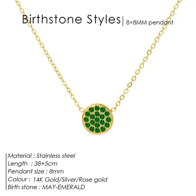 Birthstone Zirconia Necklace