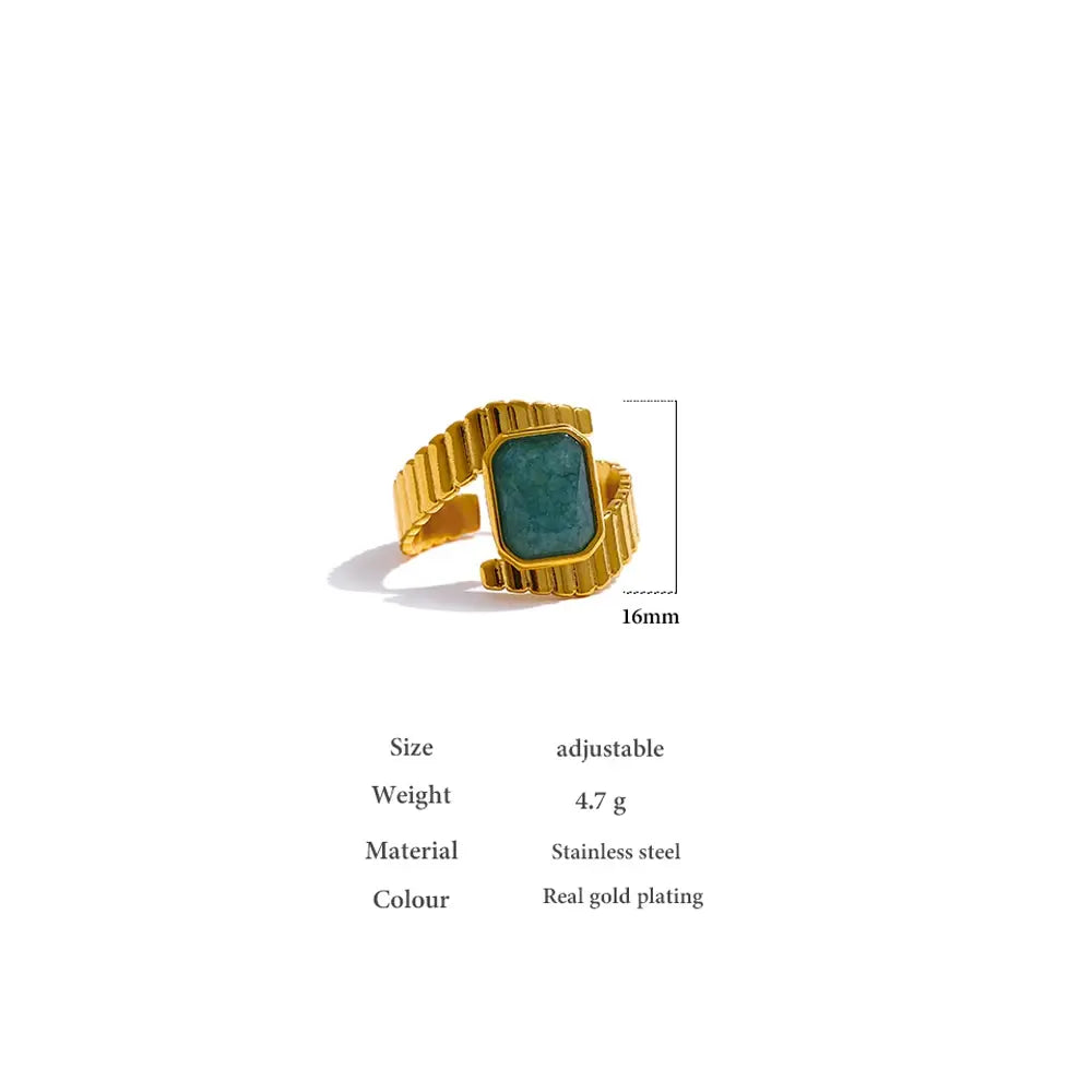 Blue Apatite Ring