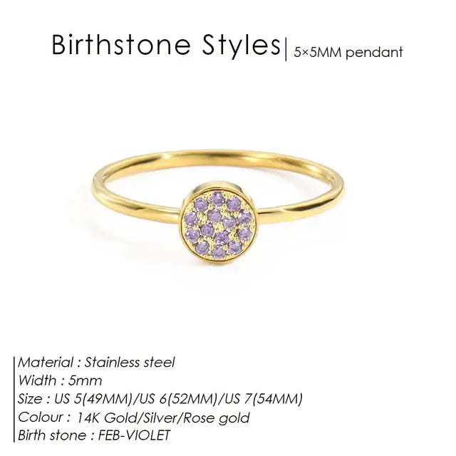 Zirconia Birthstone Ring