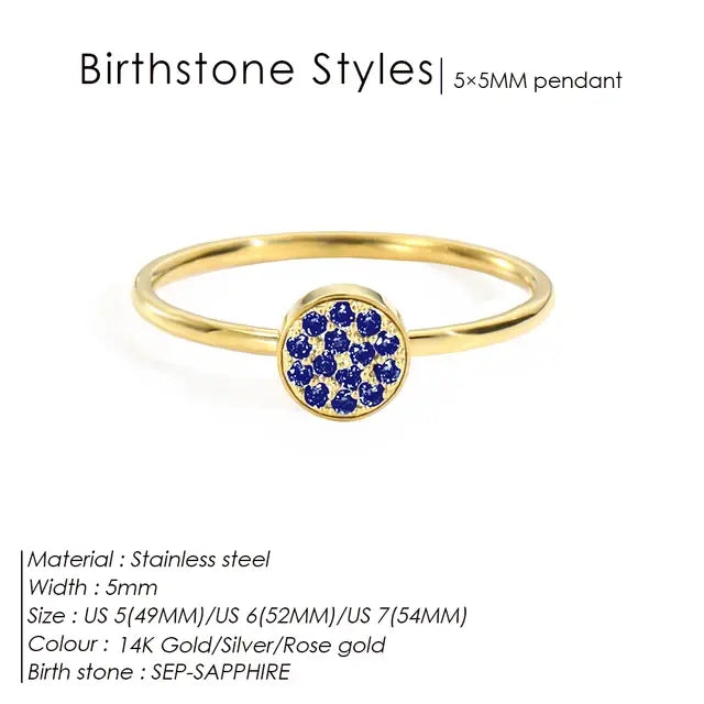 Zirconia Birthstone Ring