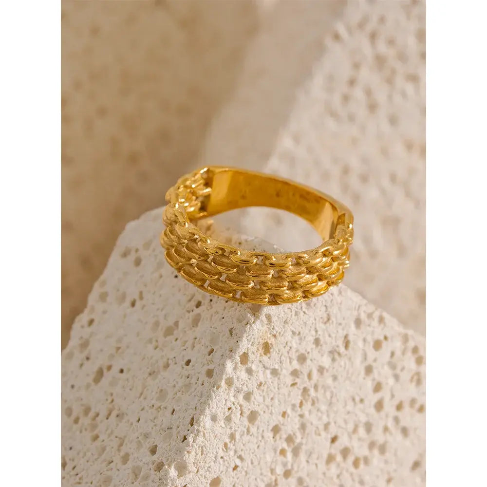 Gold Chain Ring