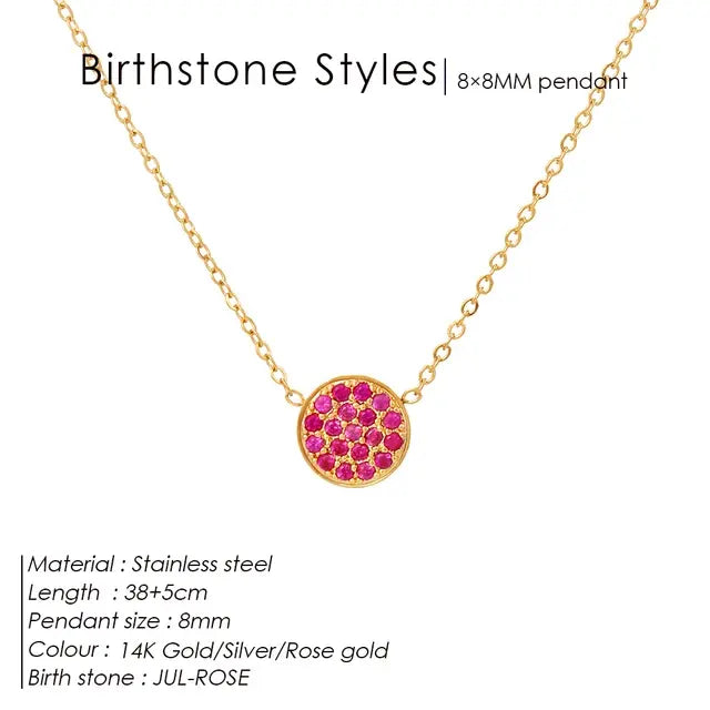 Birthstone Zirconia Necklace