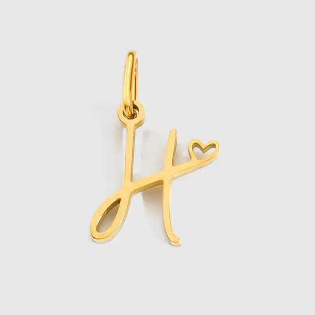 Heart Alphabet Pendant