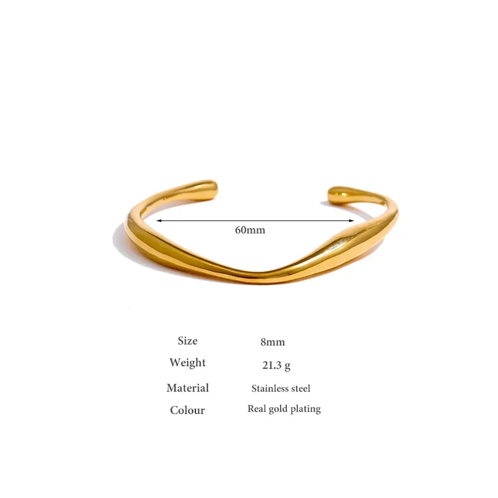 Minimalist Gold Color Wrist Bracelet Bangle