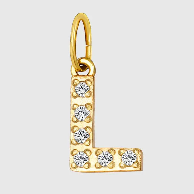 Diamond Alphabet Pendant