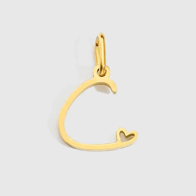 Heart Alphabet Pendant