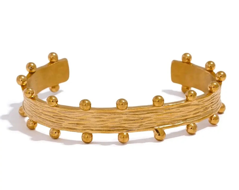 Golden Wide Cuff Bracelet