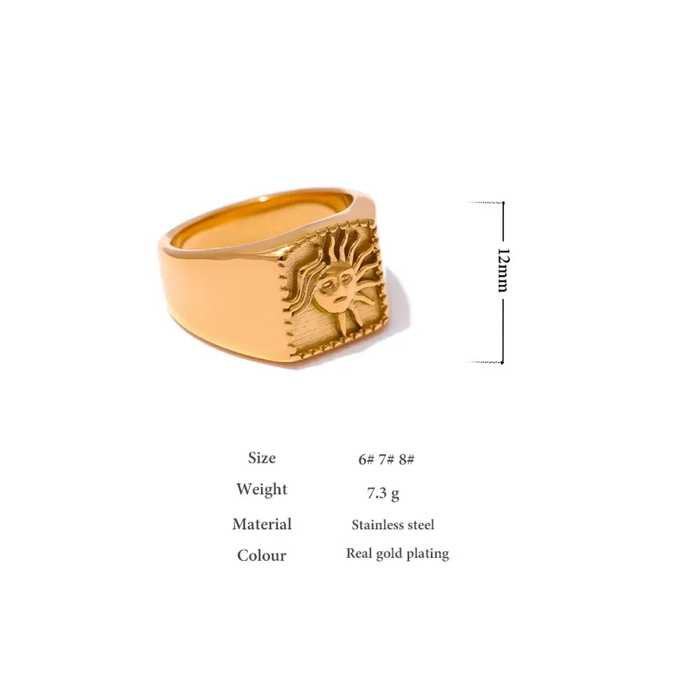 Sun Abstract Ring