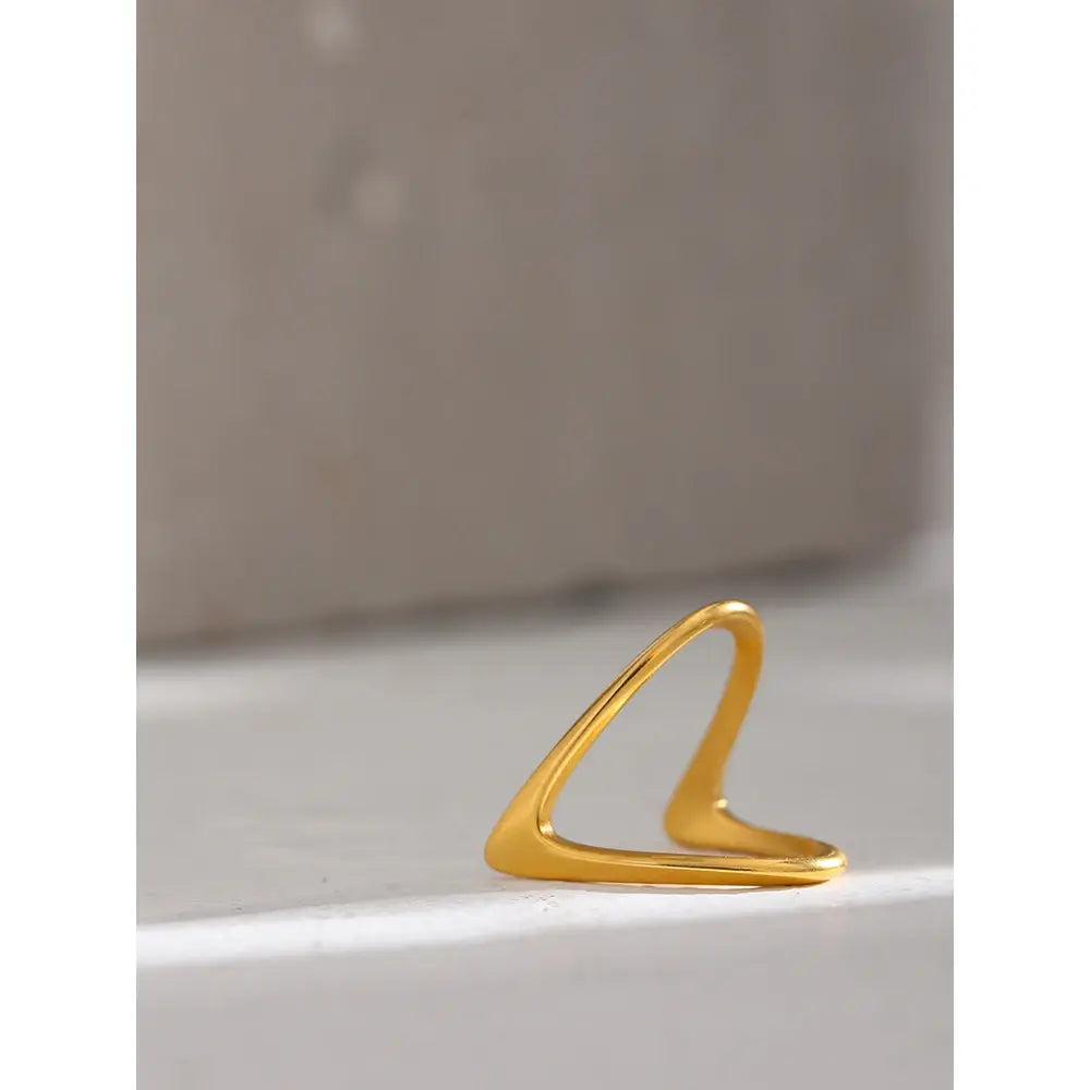 Minimalist Metal Golden Finger Rings 