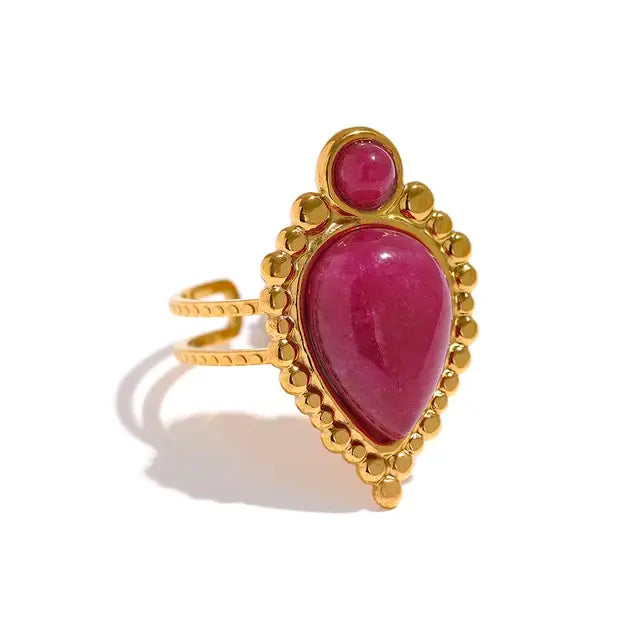 Vintage Natural Stone Agate Ring