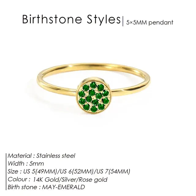 Zirconia Birthstone Ring