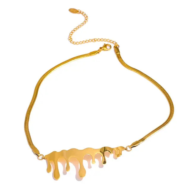 Golden Irregular Choker Necklace