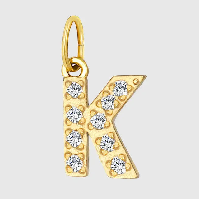 Diamond Alphabet Pendant