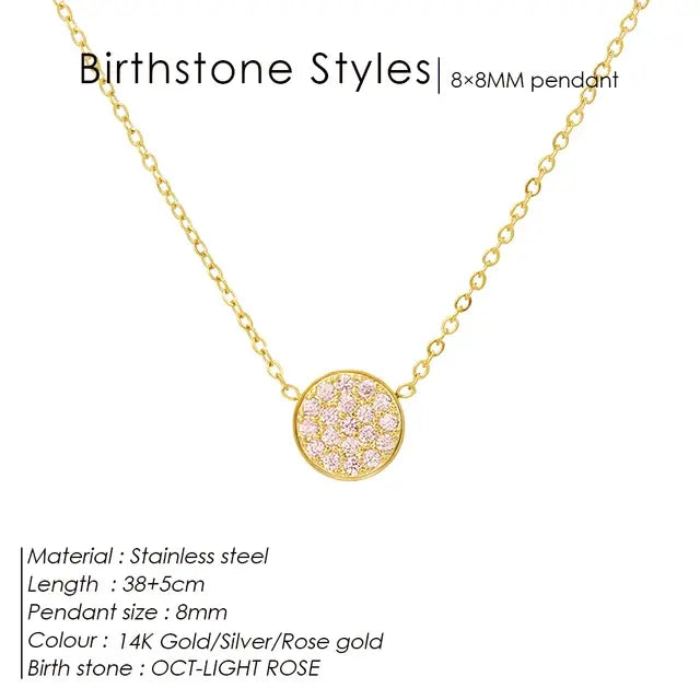 Birthstone Zirconia Necklace