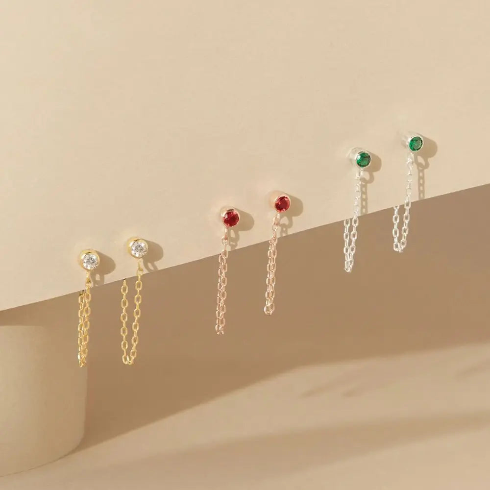 Birthstone Pendant Earrings