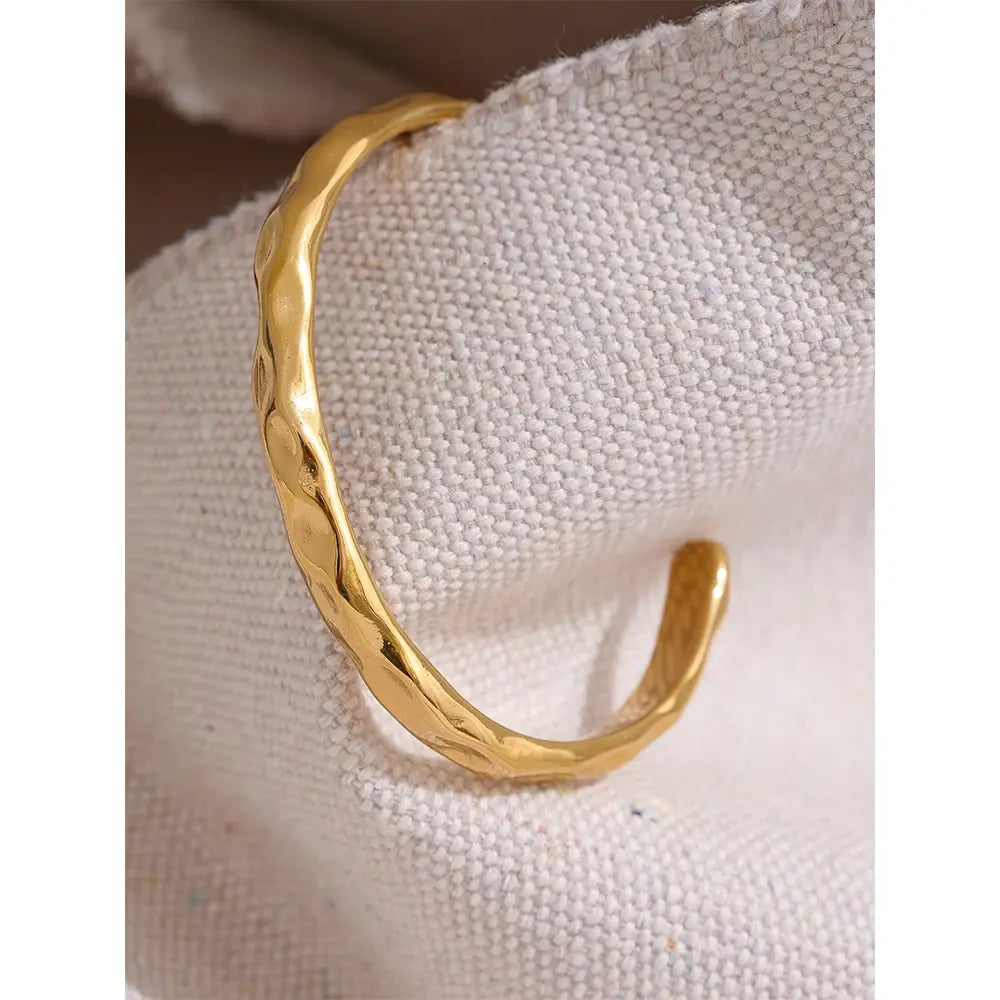 Minimalist Gold Color Stainless Steel Bangle