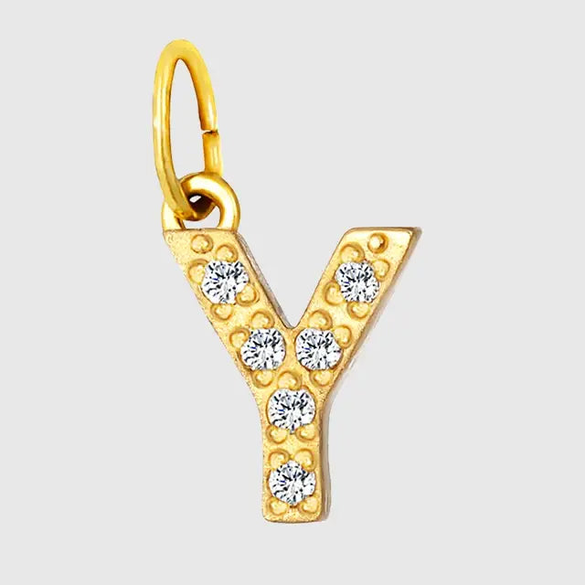 Diamond Alphabet Pendant