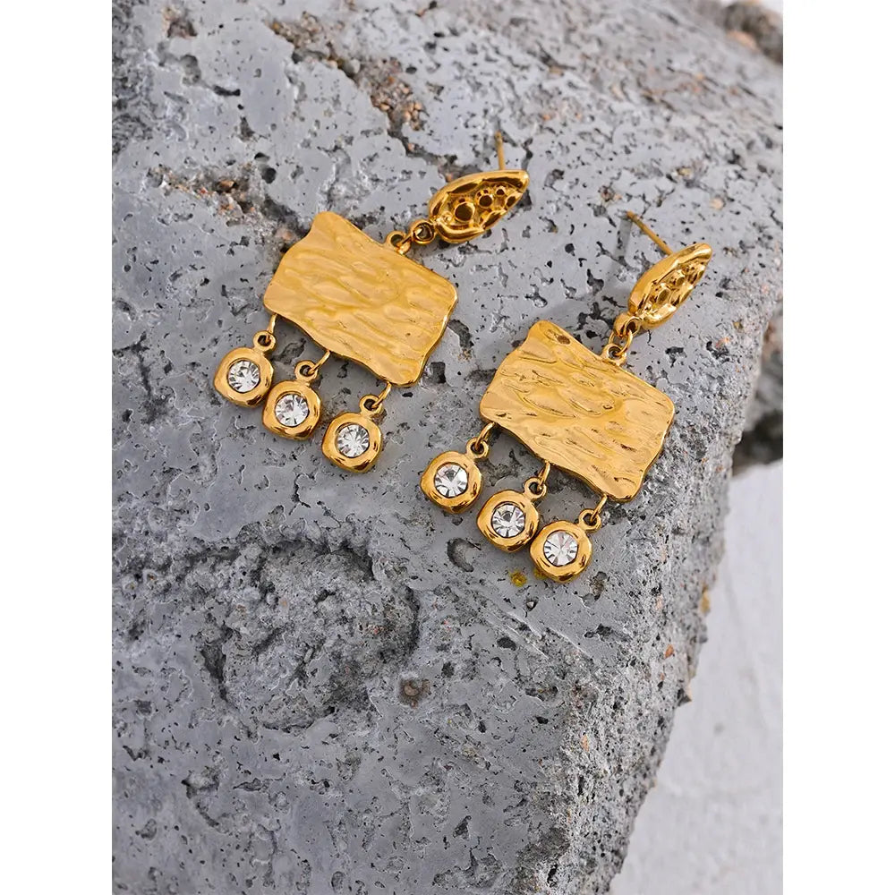 Square Geometric Dangle Earrings