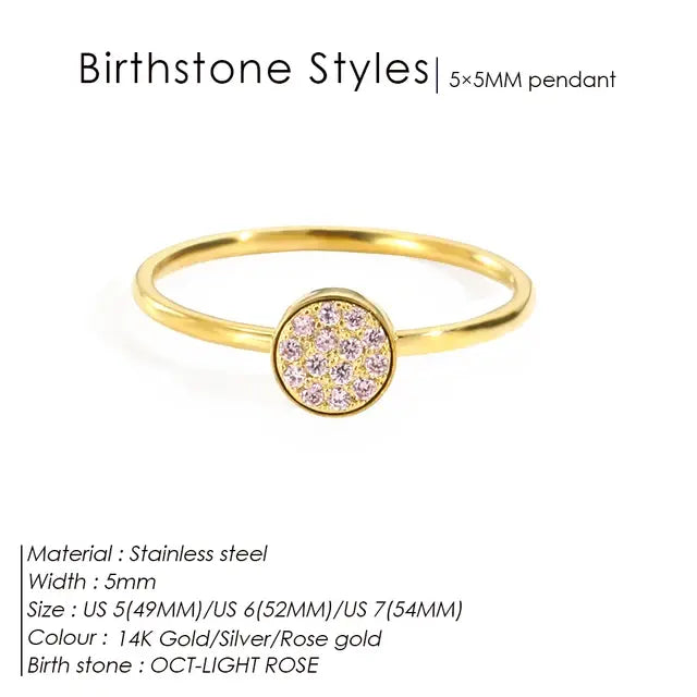 Zirconia Birthstone Ring