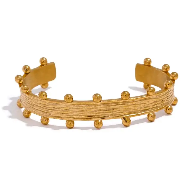 Golden Wide Cuff Bracelet