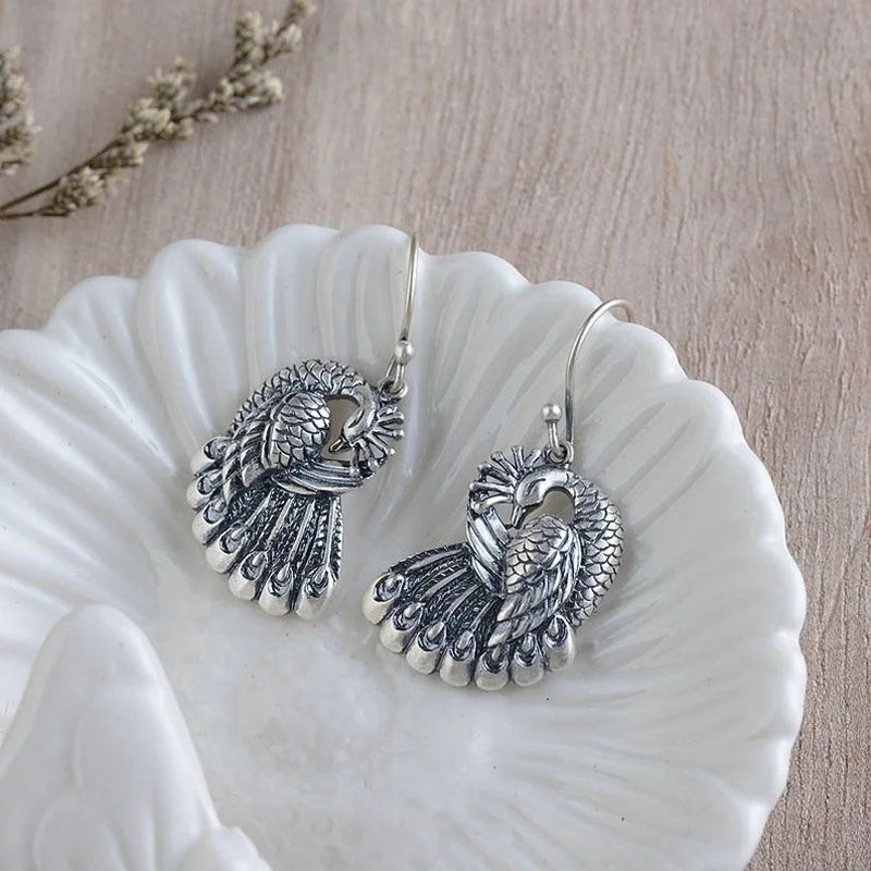 Vintage Peacock Earrings