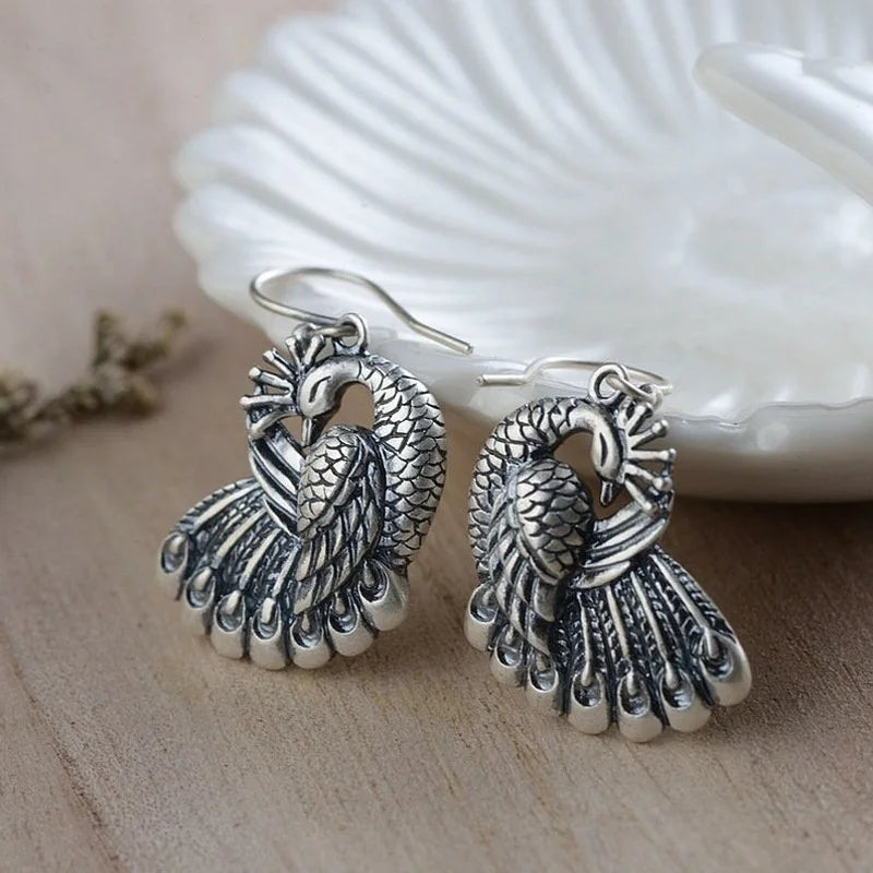 Vintage Peacock Earrings