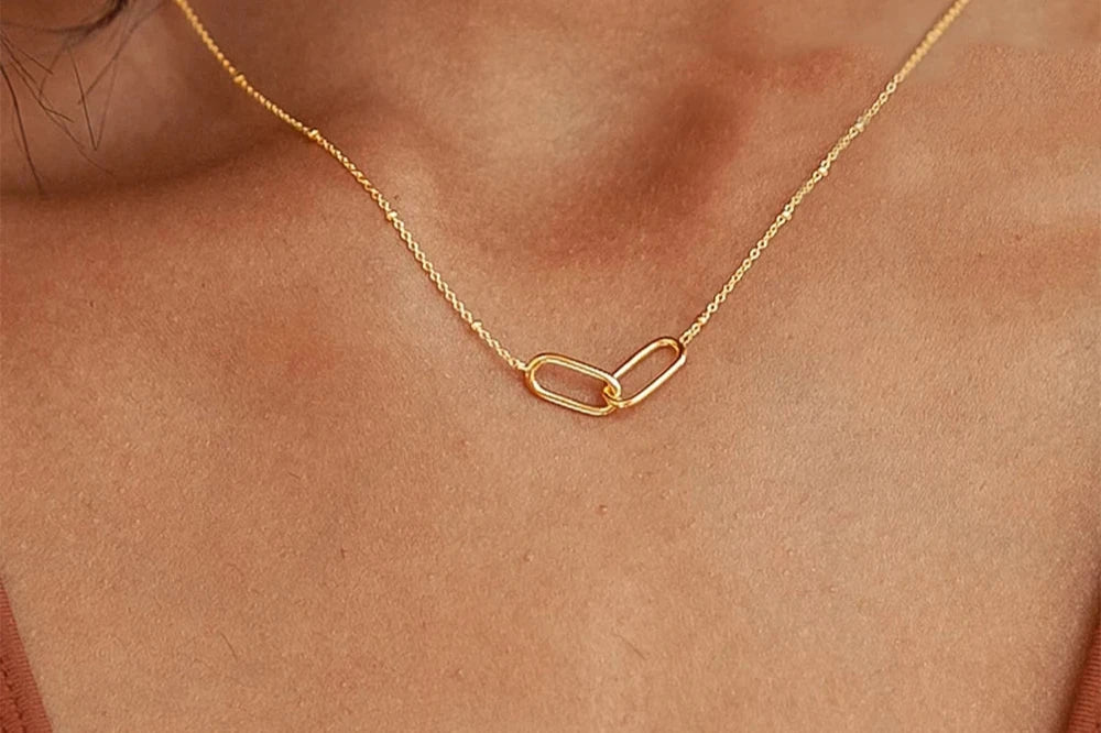 Stainless Steel Link Infinity Necklace