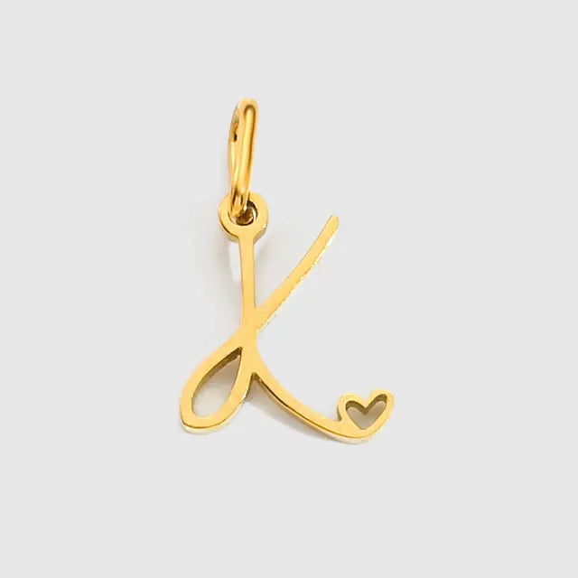 Heart Alphabet Pendant