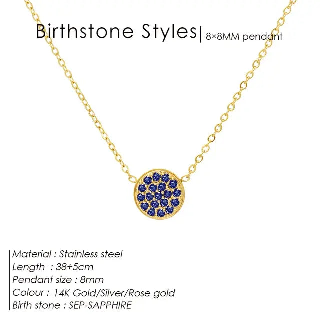 Birthstone Zirconia Necklace