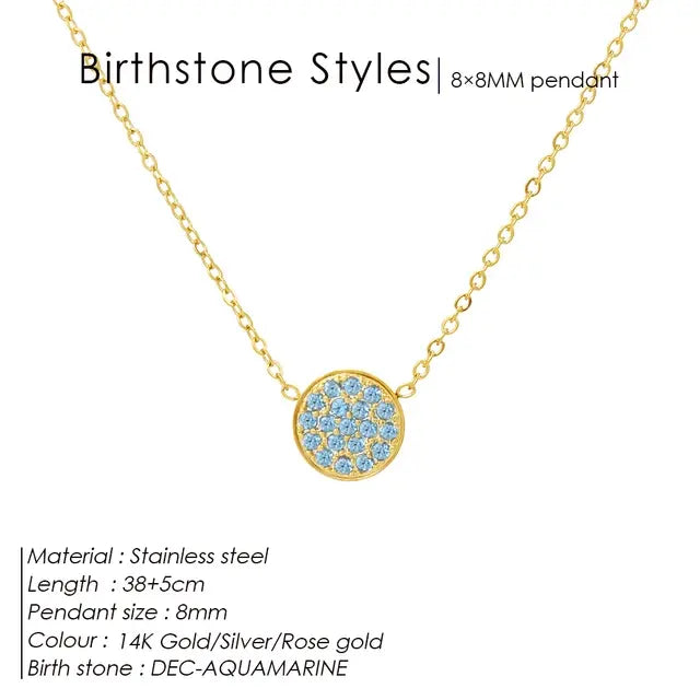 Birthstone Zirconia Necklace