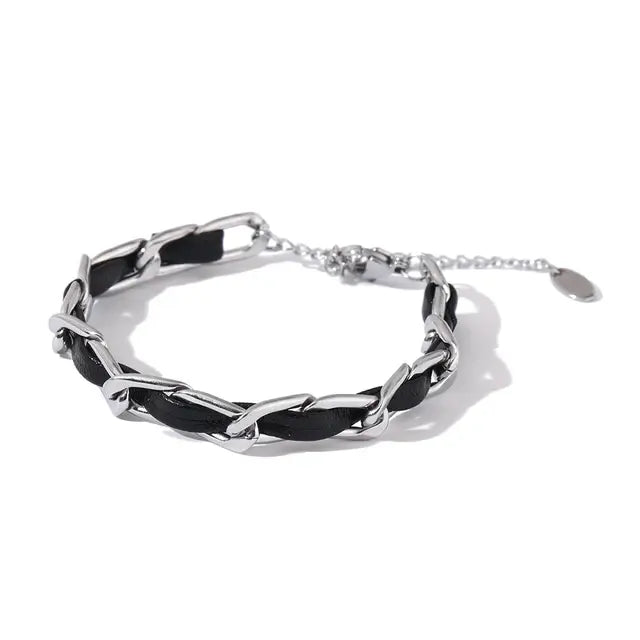 Leather Chain Bracelet