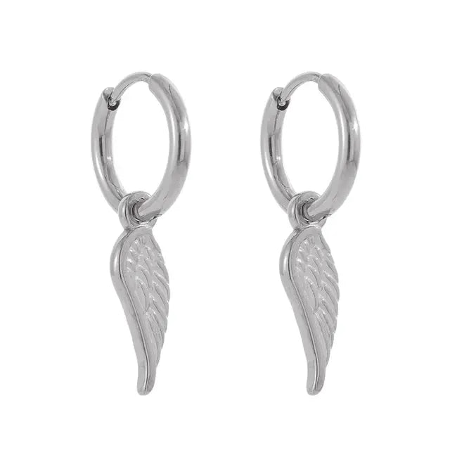 Wing Huggie Hoop Earrings