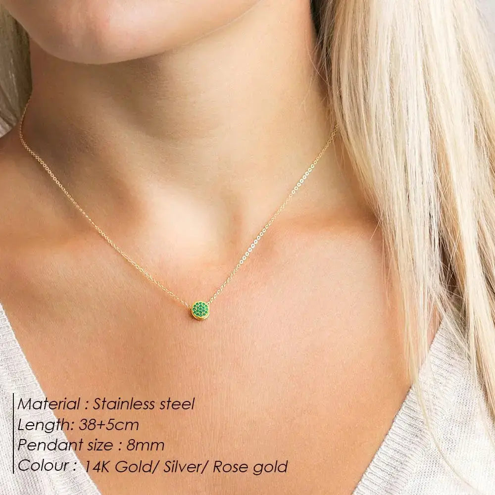 Birthstone Zirconia Necklace