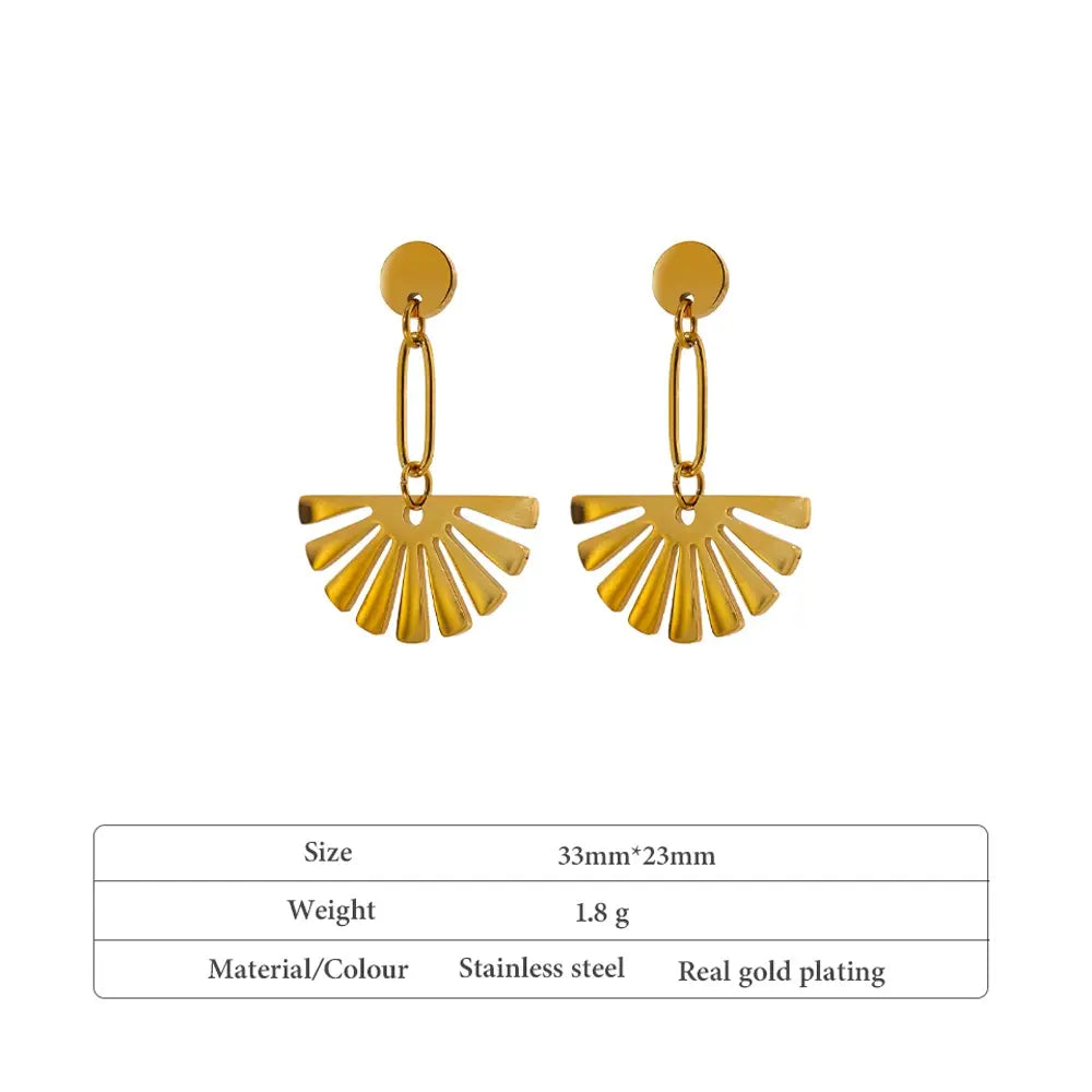 Sector Long Drop Earrings