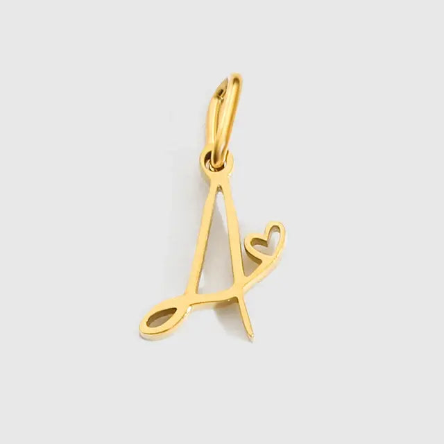 Heart Alphabet Pendant