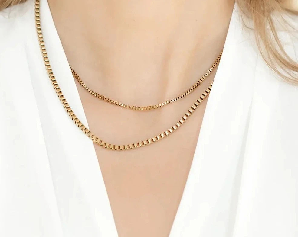 Box Chain Choker Necklace 