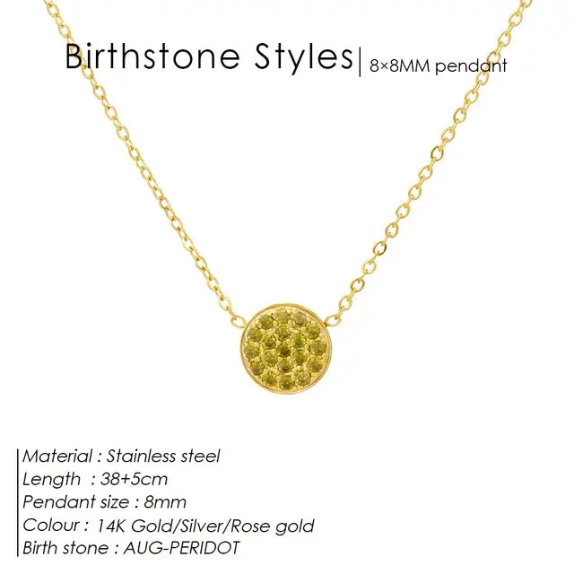 Birthstone Zirconia Necklace