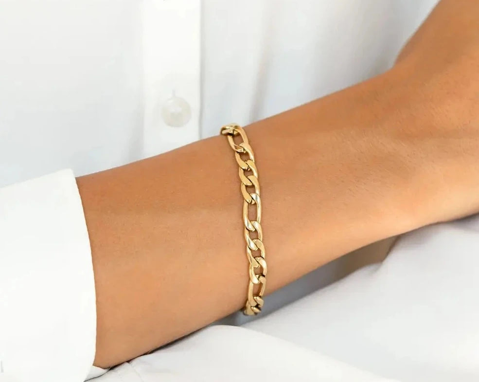 Figaro Link Chain Bracelet