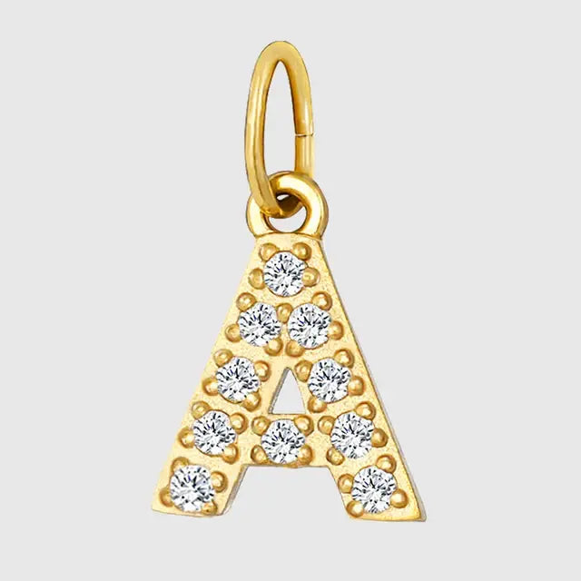 Diamond Alphabet Pendant