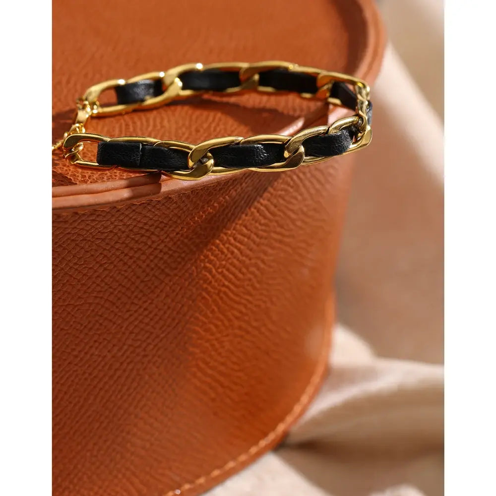 Leather Chain Bracelet