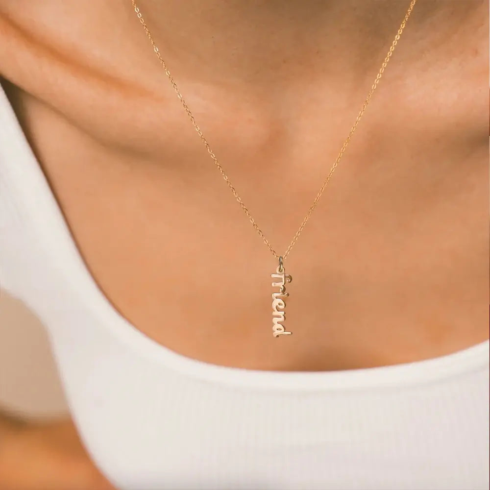 Handmade Vertical Name Necklace