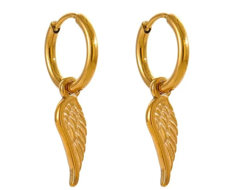 Wing Huggie Hoop Earrings