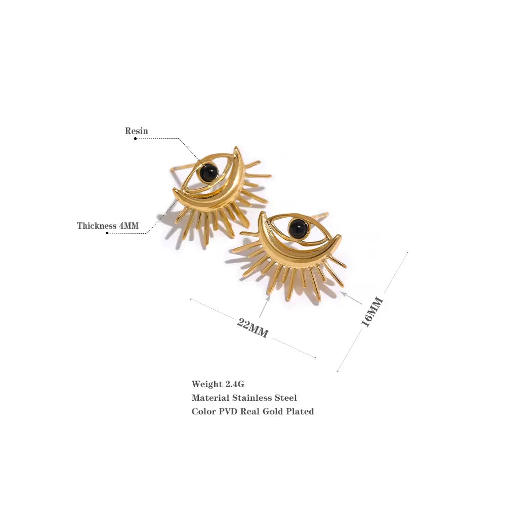 Eye Charm Stud Earrings