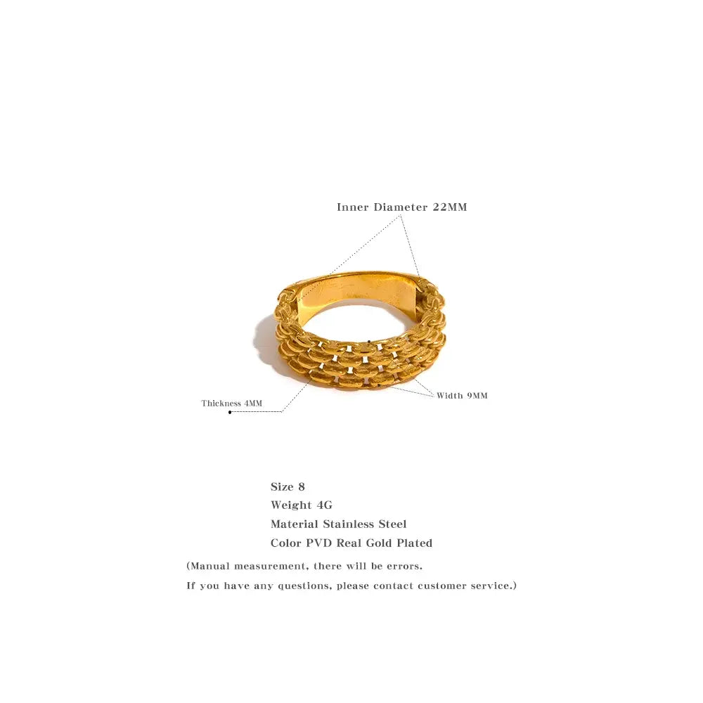 Gold Chain Ring