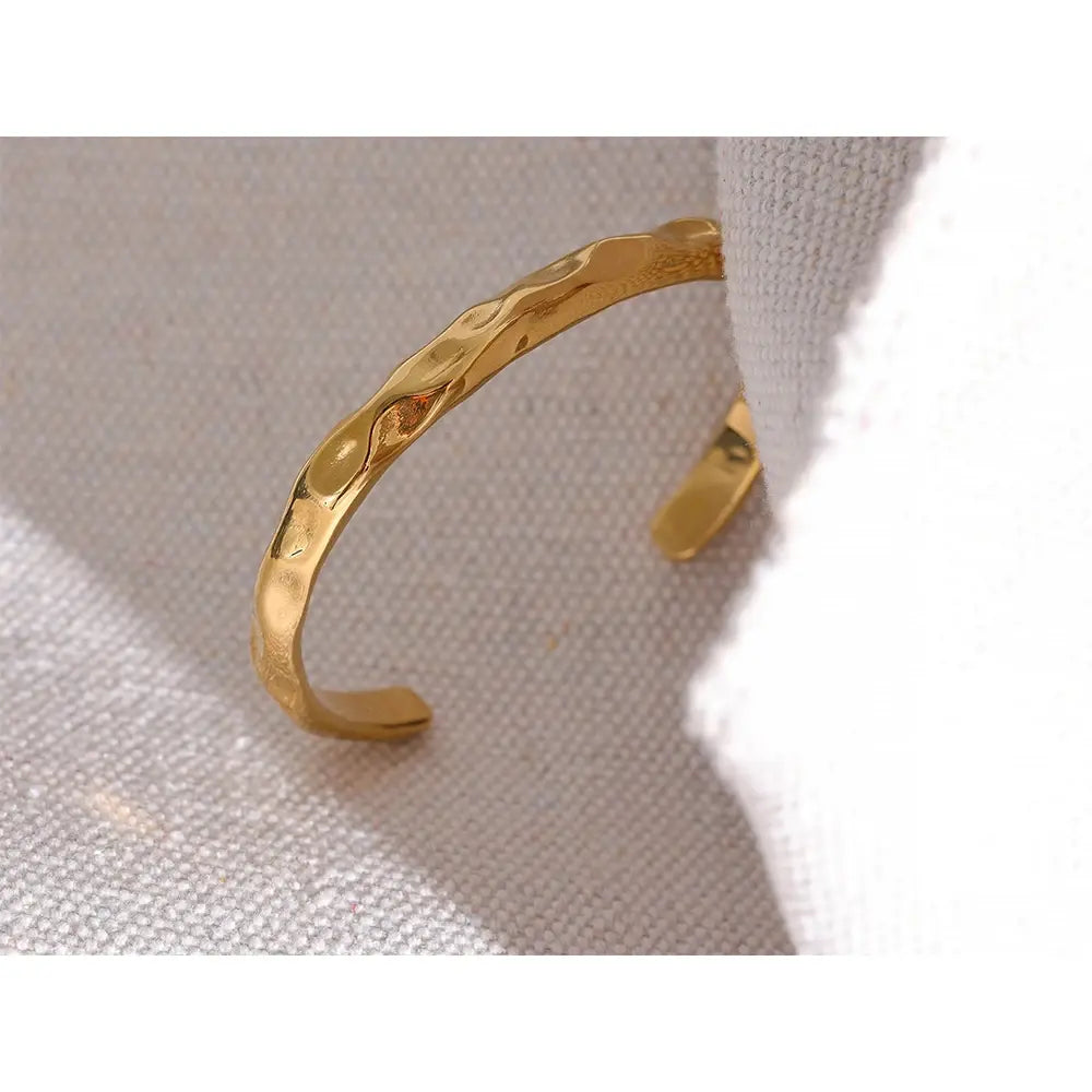 Minimalist Gold Color Stainless Steel Bangle