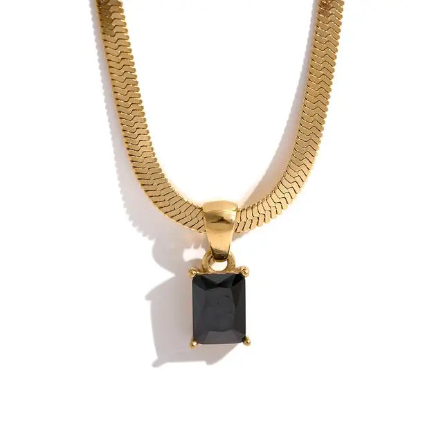 Cubic Zirconia Drop Snake Chain