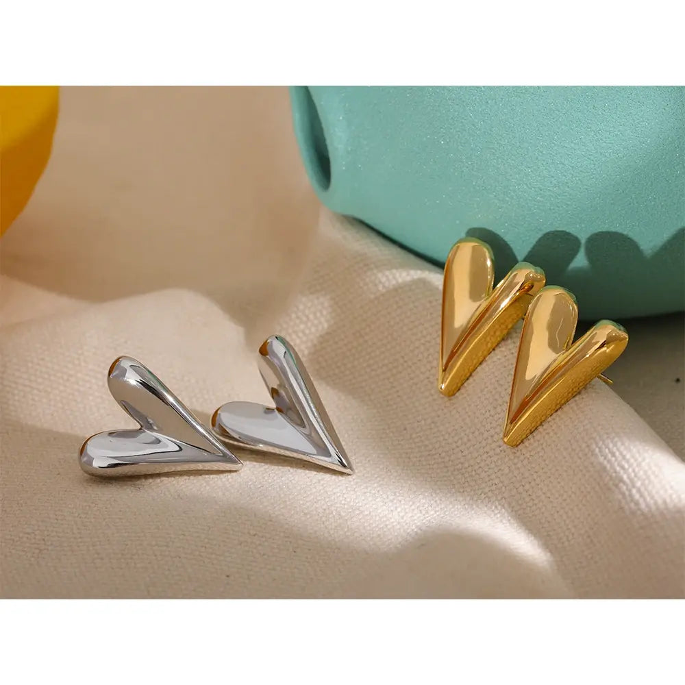 Heart Stud Earrings