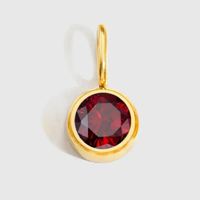 Birthstone Pendant Month Zirconia Necklace: